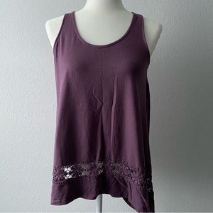 Women’s Mossimo Purple Sleeveless High Low Tank Top Size Medium